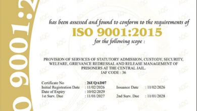 छत्तीसगढ़ की 4 सेंट्रल जेलों को मिला आईएसओ गुणवत्ता प्रमाणन, राज्य में जेलों की व्यवस्था व गुणवत्ता सुधार का परिणाम….. छत्तीसगढ़ की 4 सेंट्रल जेलों को मिला आईएसओ गुणवत्ता प्रमाणन, राज्य में जेलों की व्यवस्था व गुणवत्ता सुधार का परिणाम…..