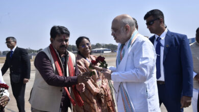 केन्द्रीय गृह मंत्री अमित शाह का जगदलपुर के मां दंतेश्वरी एयरपोर्ट में आत्मीय स्वागत…