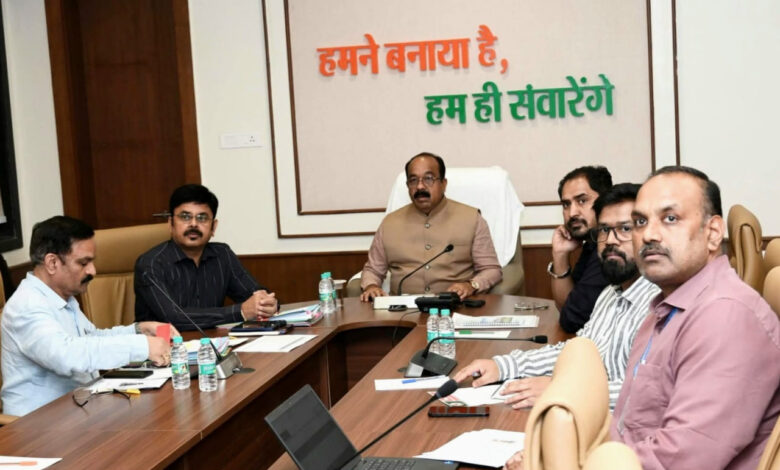 केन्द्रीय जल शक्ति मंत्रालय की वीसी में शामिल हुए उप मुख्यमंत्री अरूण साव….