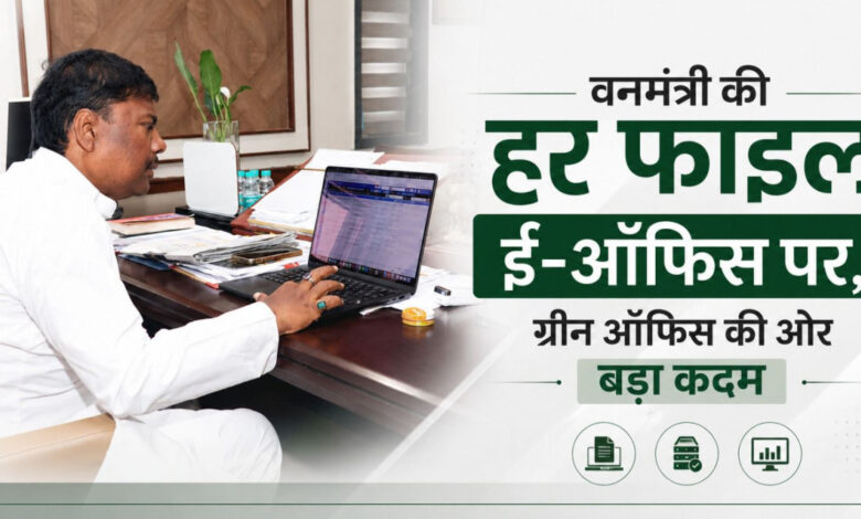 ई-ऑफिस से सुशासन को नई रफ्तारः अब हर फाइल होगी डिजिटल,ग्रीन ऑफिस की दिशा में बड़ा कदम, ईंधन की बचत और पारदर्शिता बढ़ाने पर वन मंत्री केदार कश्यप का जोर… ई-ऑफिस से सुशासन को नई रफ्तारः अब हर फाइल होगी डिजिटल,ग्रीन ऑफिस की दिशा में बड़ा कदम, ईंधन की बचत और पारदर्शिता बढ़ाने पर वन मंत्री केदार कश्यप का जोर…