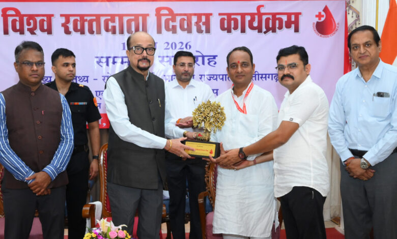 रक्तदान सबसे बड़ा दान, इससे बड़ी कोई सेवा नहीं – राज्यपाल डेका…..